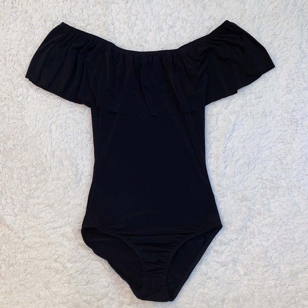 Black Off the Shoulder Bodysuit